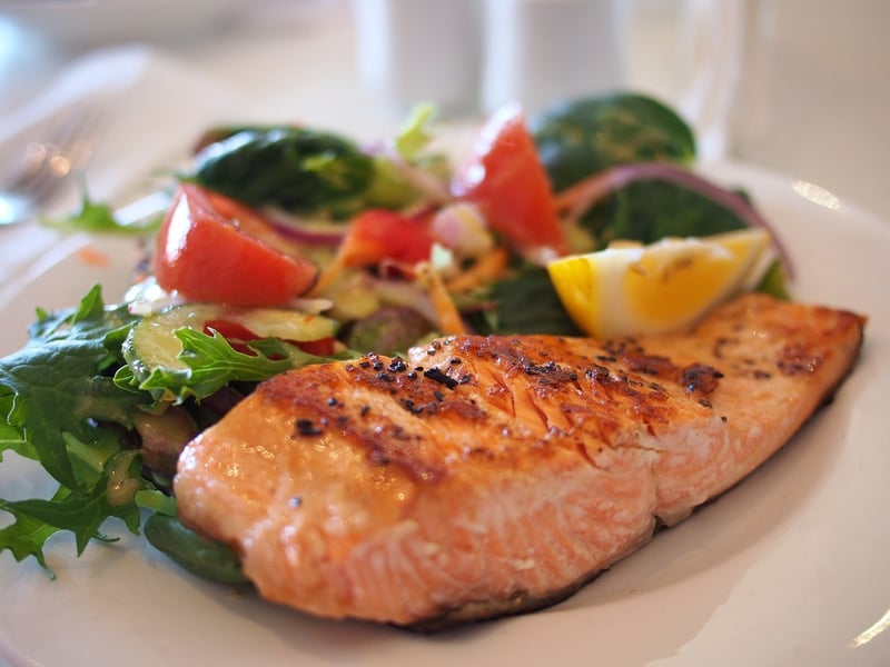Grilled Salmon with Roasted Vegetables